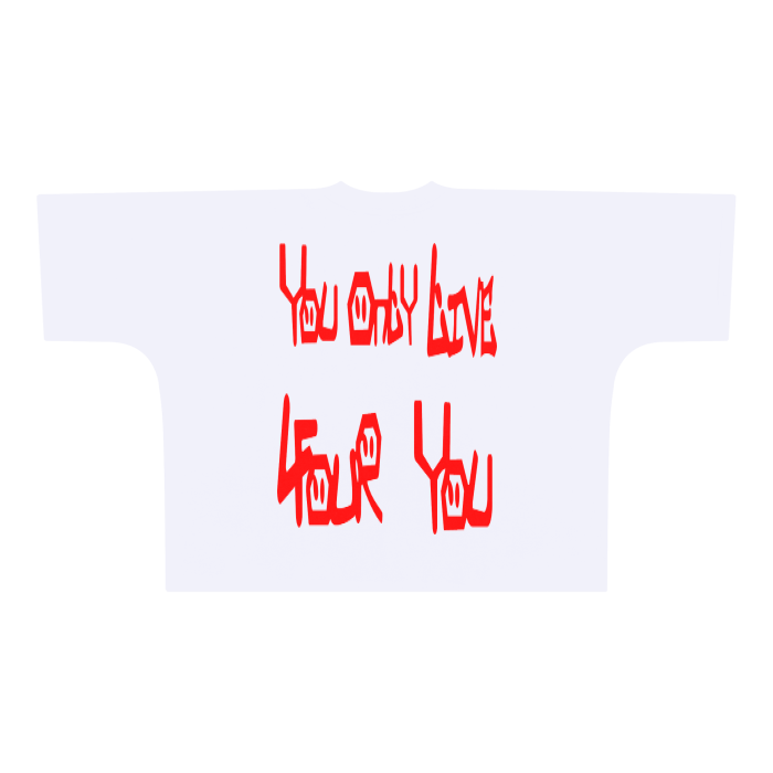 red yolfy man boxy tee