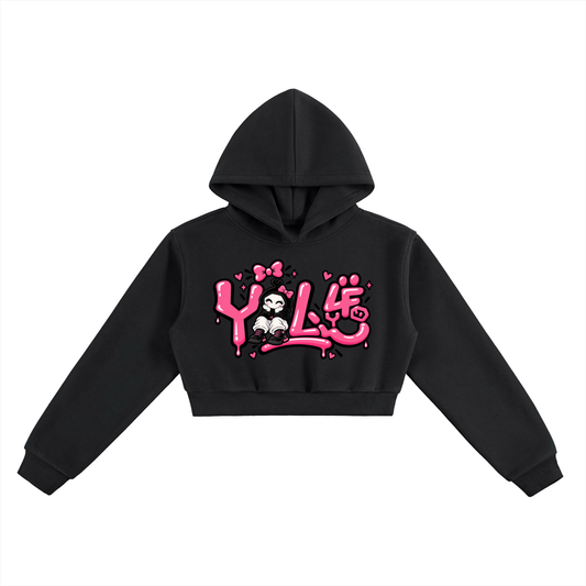 Female yolfy crop top hoodies