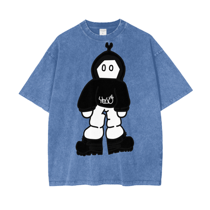 Black and white Yolfy man tee