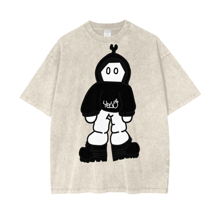 Black and white Yolfy man tee