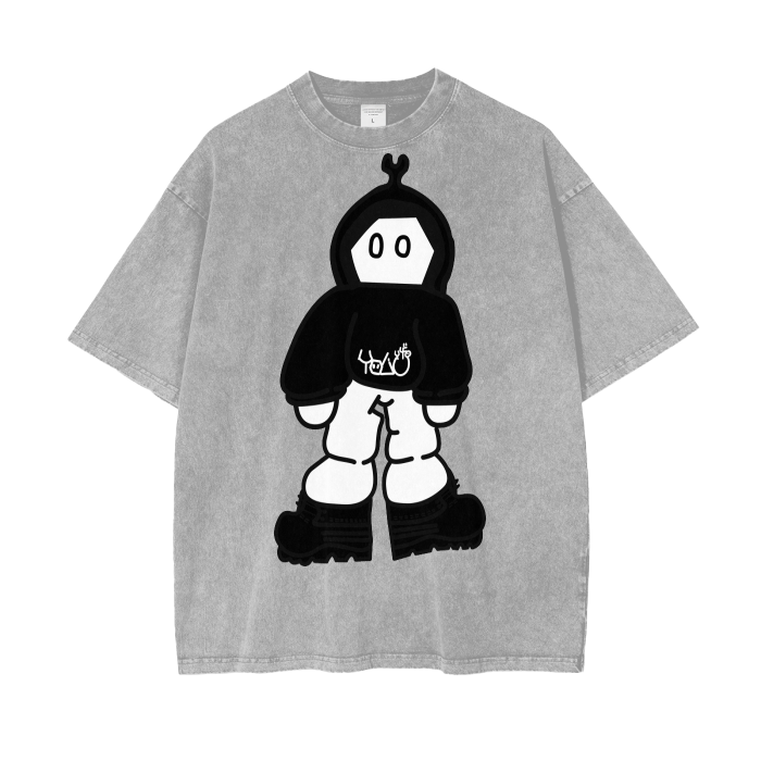 Black and white Yolfy man tee