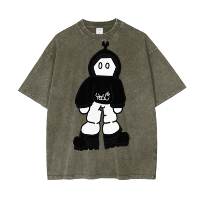 Black and white Yolfy man tee