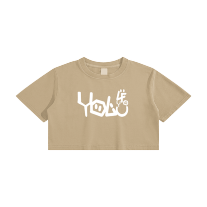 Yolfy woman crop top tee